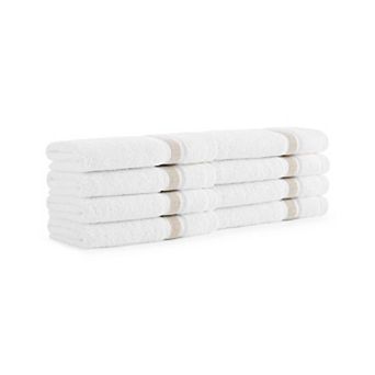 Aston & Arden Aegean Recycled Cotton Washcloths (8 Pack), 13x13, Striped