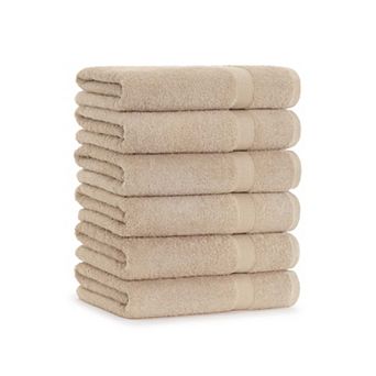 Arkwright True Color Cotton Bath Towels (Pack of 6), 25x52 in.