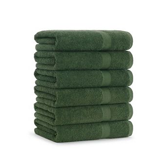 Arkwright True Color Cotton Bath Towels (Pack of 6), 25x52 in.