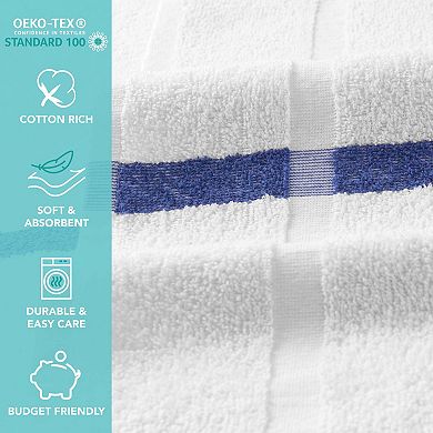 Admiral BathTowel 24x48 Blue Stripe (12/Pack)