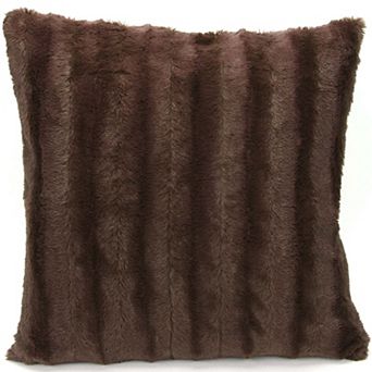 Cheer Collection Faux Fur Throw Pillow Cover - 18"x18"