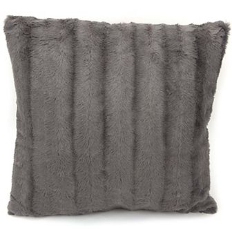 Cheer Collection Faux Fur Throw Pillow Cover - 18"x18"