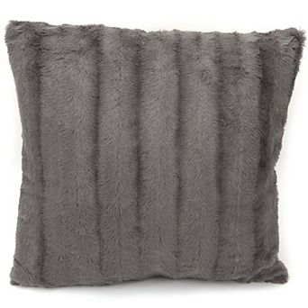 Cheer Collection Faux Fur Throw Pillow Cover - 18"x18"