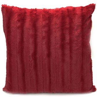 Cheer Collection Faux Fur Throw Pillow Cover - 18"x18"