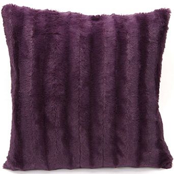 Cheer Collection Faux Fur Throw Pillow Cover - 18"x18"