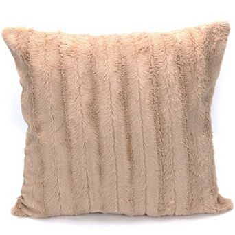 Cheer Collection Faux Fur Throw Pillow Cover - 18"x18"