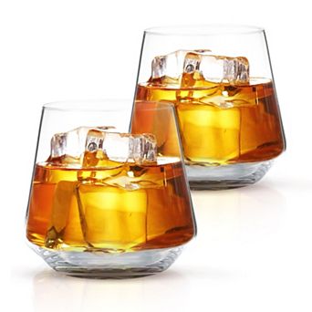Berkware Lowball Whiskey Glasses - Tapered Whiskey Glasses (15.8oz) - Set Of 4