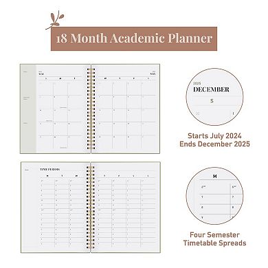 Rileys & Co Planner 2024-2025 Academic Year, 18-month Serif Weekly Planner