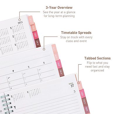 Rileys & Co 2025-2026 12-month Academic Weekly & Monthly Agenda Planner