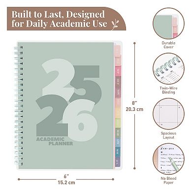 Rileys & Co 2025-2026 12-month Academic Weekly & Monthly Agenda Planner
