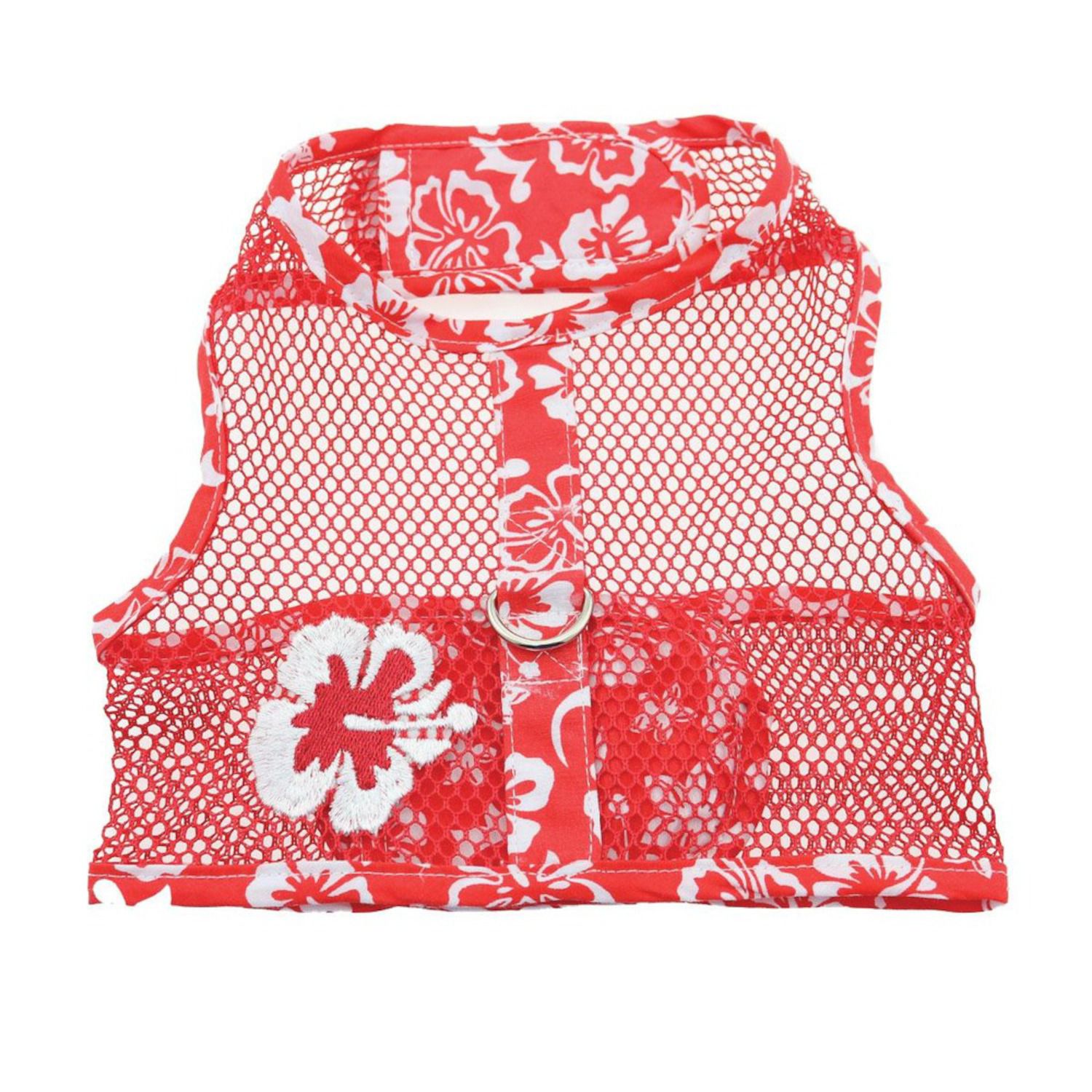 DOGGIE DESIGN Cool Mesh Dog Harness With Leash - Pink Hawaiian Floral, X-Small For Dogs 3-5 Lbs - View #9
