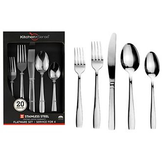 40 pc Silverware Set With Forks Spoons and Knives