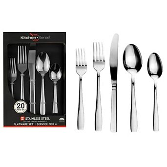 40 pc Silverware Set With Forks Spoons and Knives