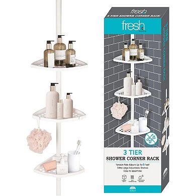 3-tier Rustproof Shower Caddy Corner For Bathtub Storage