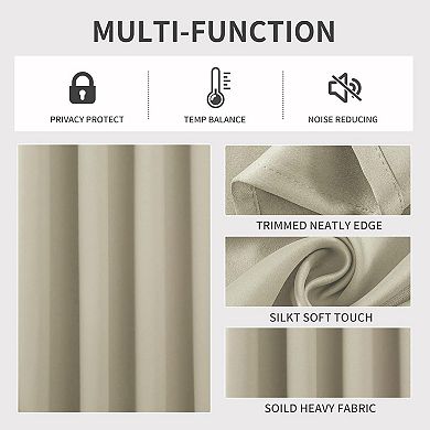 Set of Two 54" x 84" Insulated Grommet Top Blackout Curtain Panels
