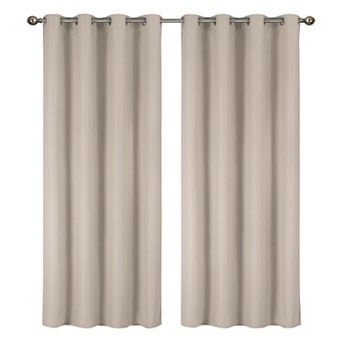 Set of Two 54" x 84" Insulated Grommet Top Blackout Curtain Panels