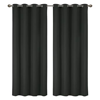 Set of Two 54" x 84" Insulated Grommet Top Blackout Curtain Panels