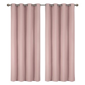 Set of Two 54" x 84" Insulated Grommet Top Blackout Curtain Panels