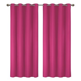 Set of Two 54" x 84" Insulated Grommet Top Blackout Curtain Panels