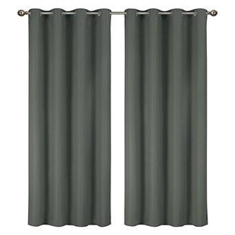 Set of Two 54" x 84" Insulated Grommet Top Blackout Curtain Panels