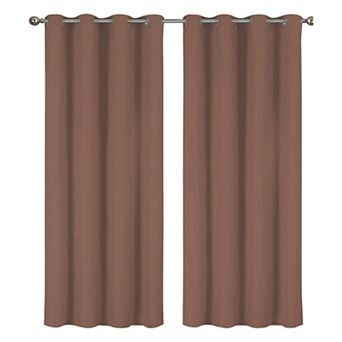 Set of Two 54" x 84" Insulated Grommet Top Blackout Curtain Panels