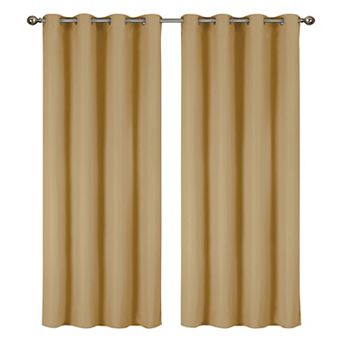Set of Two 54" x 84" Insulated Grommet Top Blackout Curtain Panels
