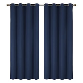 Set of Two 54" x 84" Insulated Grommet Top Blackout Curtain Panels