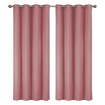 Set of Two 54" x 84" Insulated Grommet Top Blackout Curtain Panels
