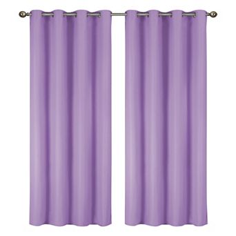 Set of Two 54" x 84" Insulated Grommet Top Blackout Curtain Panels