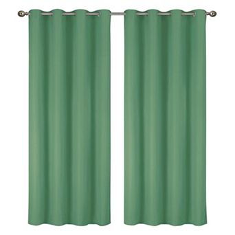 Set of Two 54" x 84" Insulated Grommet Top Blackout Curtain Panels