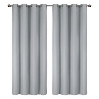 Set of Two 54" x 84" Insulated Grommet Top Blackout Curtain Panels