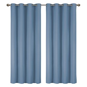 Set of Two 54" x 84" Insulated Grommet Top Blackout Curtain Panels