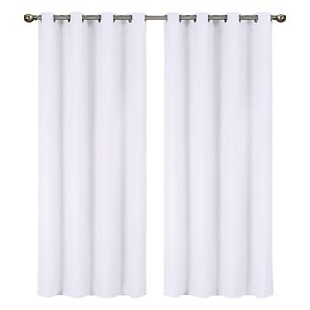 Set of Two 54" x 84" Insulated Grommet Top Blackout Curtain Panels
