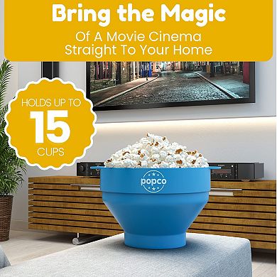 Silicone Microwave Popcorn Popper With Handles, Silicone Popcorn Maker