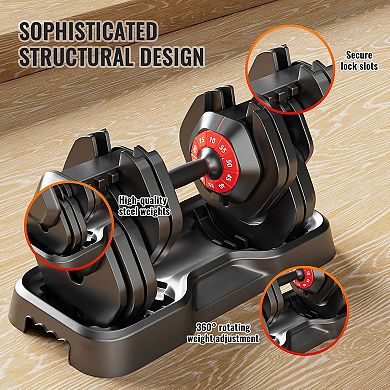 Merax Adjustable Dumbbell Set, 10 In 1 Free Dumbbell