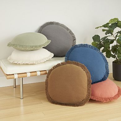 Mina Victory Sofia Solid Round Indoor Throw Pillow