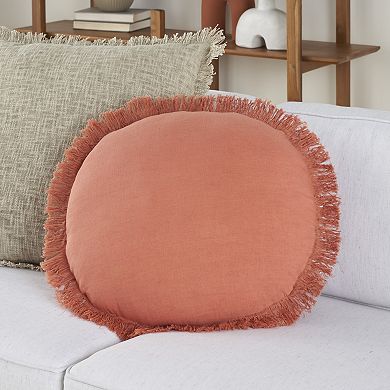 Mina Victory Sofia Solid Round Indoor Throw Pillow