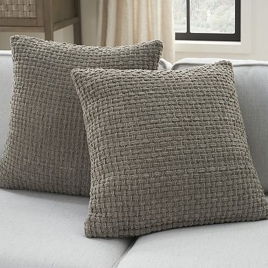 Mina Victory Lifestyle Woven Chenille Indoor 2-Piece Throw Pillows Set