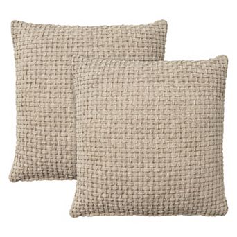 Mina Victory Lifestyle Woven Chenille Indoor 2 pc Throw Pillows Set