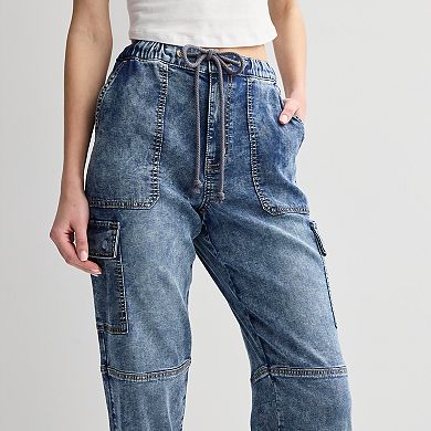 Juniors' SO® High-Rise Cargo Jogger Jeans