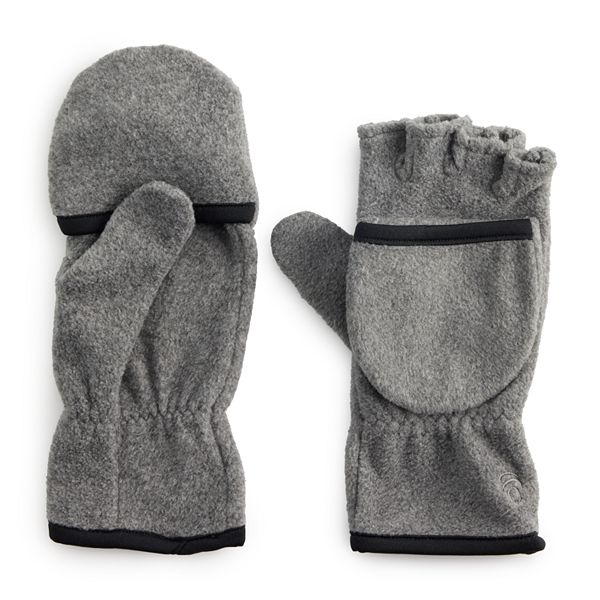 Women's Cuddl Duds® Fleece Flip Convertible Mittens - Charcoal Heather