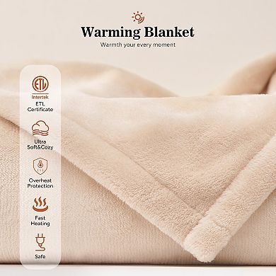 Sealy Heated Flannel Throw Blanket