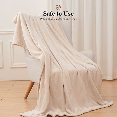 Sealy Heated Flannel Throw Blanket