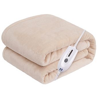 Sealy Heated Flannel Throw Blanket