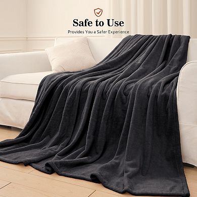 Sealy Heated Flannel Throw Blanket