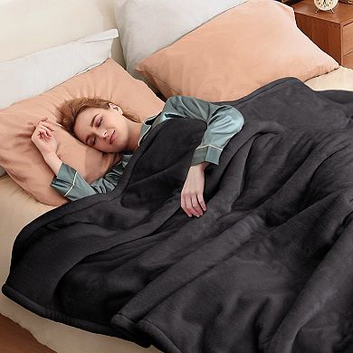 Sealy Heated Flannel Throw Blanket