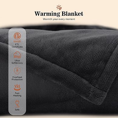Sealy Heated Flannel Throw Blanket