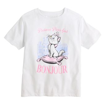Disney's The Aristocats Girls 7-16 Marie Bonjour Graphic Tee
