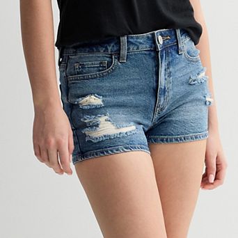 Juniors' SO® High-Rise Curvy Shortie Shorts