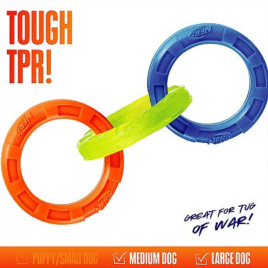 Nerf Dog 11.5" 3-Ring Tug Toy